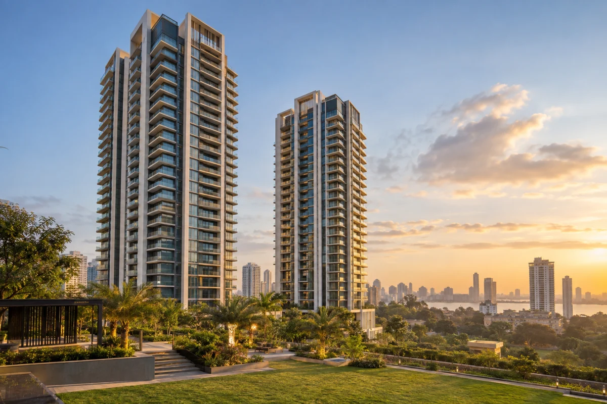 Modern luxury apartment towers in Mumbai